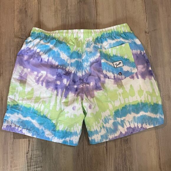 NWT Franks Tie Dye Classic Lilac Multi Swim Trunks - size XL - Picture 8 of 9